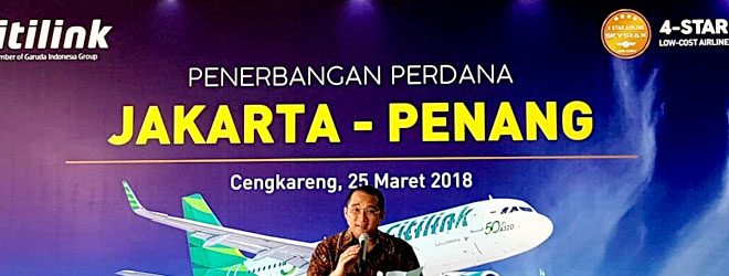 Citilink Opens Direct Route from Jakarta to Penang